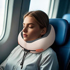 Thickened Travel Neck Pillow for Airplanes for Women, Adjustable Right Amount - Image 3