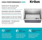 KRAUS Fairlane 25-inch Drop In/Top Mount Single Bowl 18-Gauge Stainless Steel - Image 6