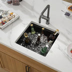 18 Black Granite Composite Bar Sink 18x18 Single Bowl Granite Composite - Image 5