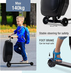 20" Scooter Suitcase for Kids, 2-in-1 Ride On Luggage - Image 3