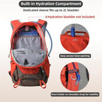 22L Hiking Backpack Lightweight Durable Waterproof Ventilated & Sweat-Wicking - Image 3