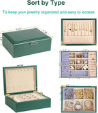 Small Jewelry Organizer for Women, 2-Layer Travel Jewelry Box - Image 6