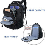 VANKEAN 17.3'' Travel Laptop Backpack TSA Friendly, Water Resistant Anti Theft - Image 3