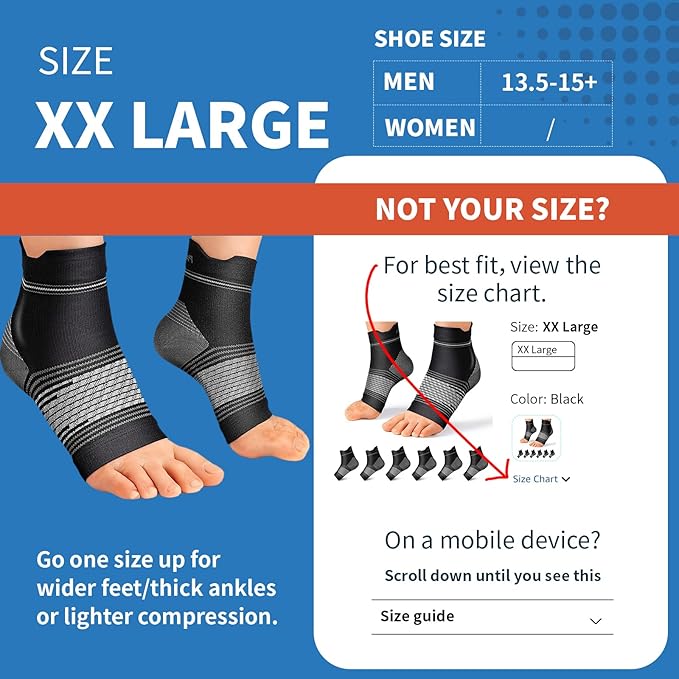 Plantar Fasciitis Sock for Men and Women, Compression Foot Sleeves - Image 3