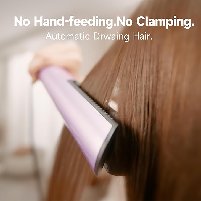 JELLYFISH Air Gap Dryer, Blow Dryer Brush Alternative for Long Hair, Clamp-Free Blowout Styler, Hair Dryer Brush–Inspired Design, Gentle Blow Dry,Air Styling for Healthy Smooth Blowouts,Types 1A–2A