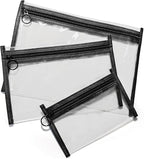 Clear Makeup Bags，small makeup bag, mesh zipper pouch bags, purse organizer by LEEVANOO