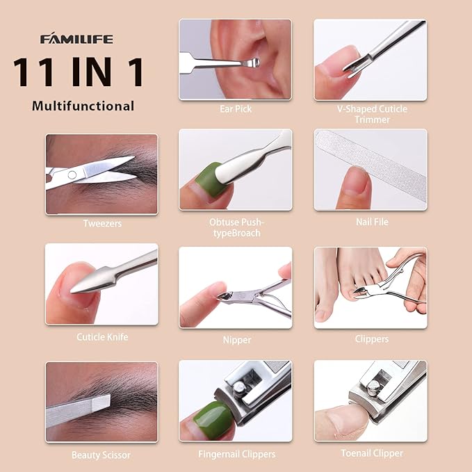 FAMILIFE Gifts for Women, Manicure Set Professional Manicure Kit 11 in 1 Nail - Image 5