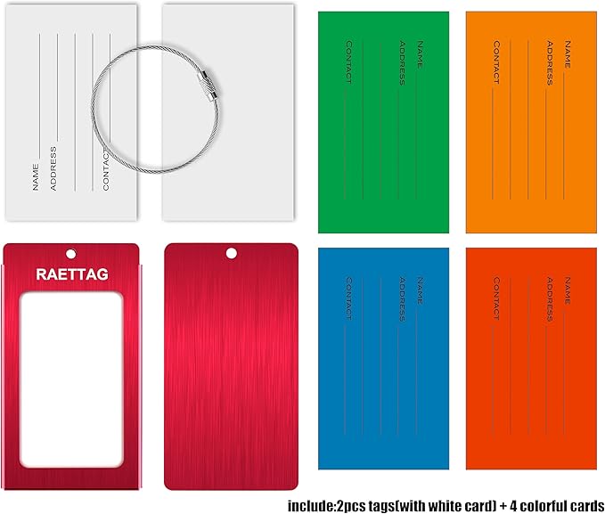 Luggage Tags Metal Suitcase Tags Travel Bag ID Identifier Luggage Tag - Image 3