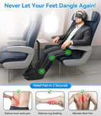 Portable Airplane Foot Hammock-Ultimate Comfort Bundle w/Sleep Mask & Ear Plugs - Image 2