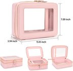 Aveniee XL Clear Makeup Organizer, Double Layer Travel Cosmetic Case - Image 2