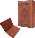 Melsbrinna Premium Leather Passport Holder Covers Case, Waterproof Rfid by Melsbrinna