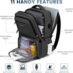 Lunch Backpack, 17.3 Inch Large Lunch Backpack Insulated Cooler Bag Travel - Image 2