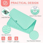 Oversize Silicone Heat Resistant Mat, Portable Travel Mat Cover for Curling Irons, Flat Irons, Hair Straightener and Hot Hair Styling Tools(14.2" x 11")