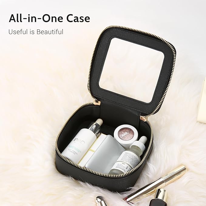 Aveniee Mini Clear Makeup Bag, Small Cosmetic Bags Travel Toiletry Pouch - Image 2