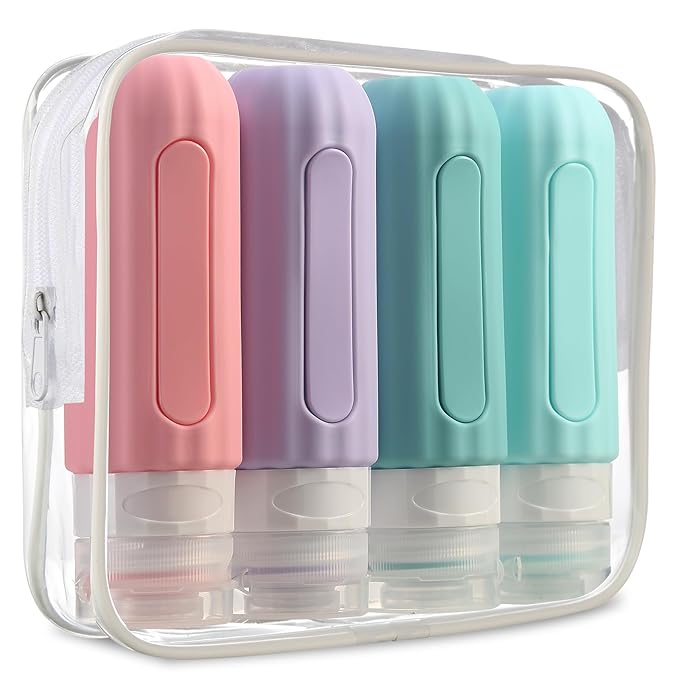 Travel Bottles for Toiletries, TSA Carry On Approved Toiletries Containers by Mrsdry