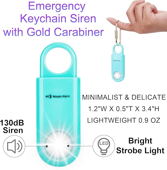 130dB Personal Safety Alarm Strobe Light. Loud Sound SOS Emergency Alerts - Image 7