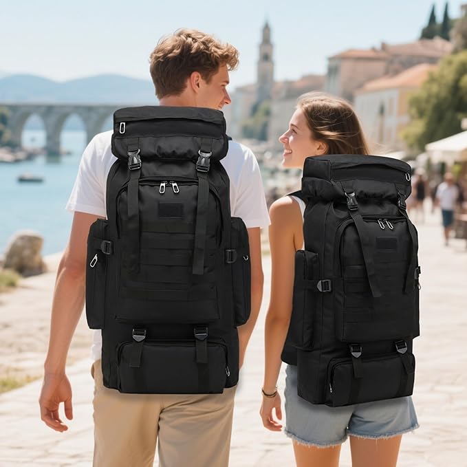 80L 2Pcs Hiking Backpack for Men - Image 2