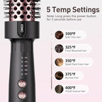 Thermal Brush Hair Curling Brush, 30s Fast Heated Round Brushes 1.5" for Long Lasting Look, Negative Ion Tech, 5 Temp Settings, Less Damage, Universal Voltage for Travel, Easy to Use, Rose Gold