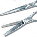Saki Shears Majime 6 Inch Hair Cutting Set of Shears Includes Cutting Scissors, Thinning Shears, Hair Razor and Leather Carrying Case - Perfect for Professional or Home Hair Cuts