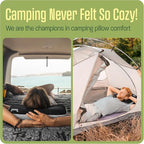 Camping Pillow: Dual Cover, Memory Foam Travel Pillow, Medium Firm Camp Pillow - Image 4