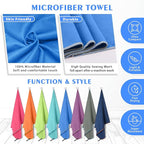 HOEAAS 2 Pack Microfiber Camping Towels, Quick Dry Towel, Super Absorbent Ultra - Image 5