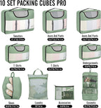 Veken 10 Set Packing Cubes for Travel Essential, Suitcase Organizer Bags in 4 - Image 2
