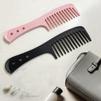Set of 2 Professional Styling Combs – Versatile Pink and Classic Black Hairdresser's Tools for Precision Styling & Sectioning