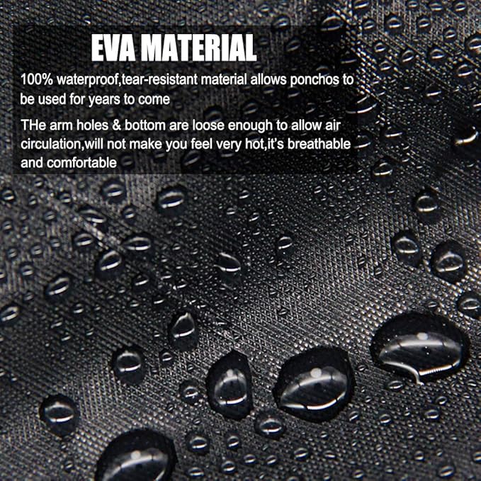 Rain Coats - Reusable EVA Rain Ponchos - Image 3