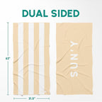 SUN'Y Waffle Microfiber Beach Towel – Sand Free, Quick Dry, Ultra Absorbent - Image 6