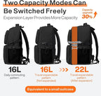 mixi Large Capacity Travel Laptop Backpack, Lightweight Durable College Bookbag - Image 4