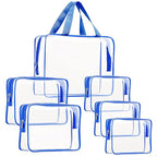 6Pcs Crystal Clear PVC Travel Toiletry Bag Kit by ROYBENS