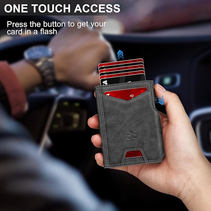 Wallet for Men Wallet with Slim Pop Up Card Holder 9-13 Cards, Bifold - Image 2
