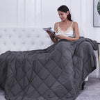 L'AGRATY Weighted Blanket Queen Size Cooling Breathable Heavy Blanket - Image 7
