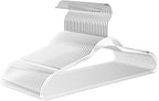 MIZGI 50 Pack Clear Plastic Hangers by MIZGI