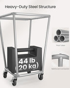 SONGMICS Laundry Basket with Wheels, 34.3 Gallons Rolling Laundry Hamper with - Image 4