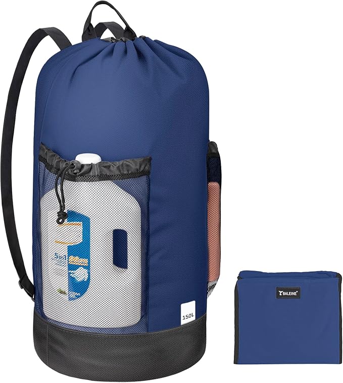 BALEINE 150L Laundry Bag Backpack, 900D Oxford Fabric Large Travel Laundry Bags by BALEINE