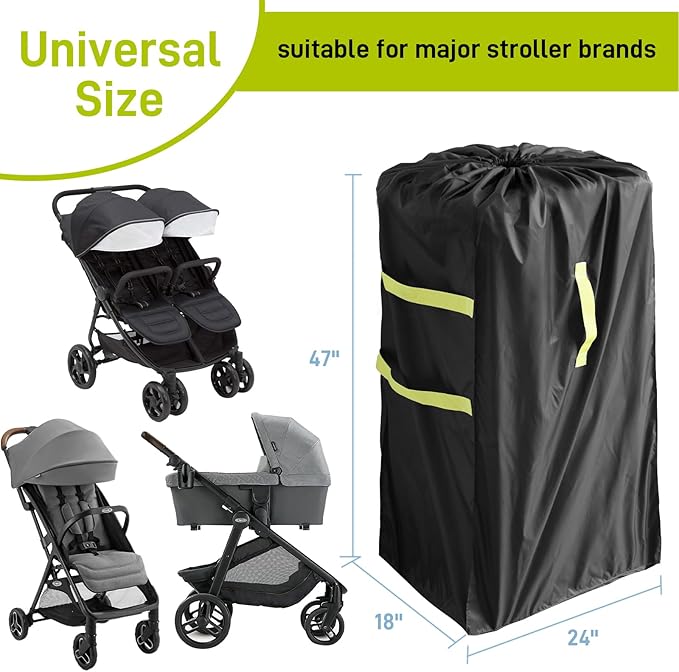Gate Cheak Stroller Bag for Airplane Travel, Standard or Double Stroller Travel - Image 2