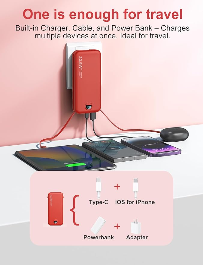 Portable Charger Power Bank, 12000mAh 22.5W USB C Charger Fast Charging - Image 4