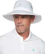 Coolibar UPF 50+ Men's Women's Matchplay Golf Hat - Image 2