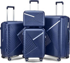 Campfun Luggage 4 Piece Sets, Expandable Carry On Luggage Set Hardshell PP by Campfun
