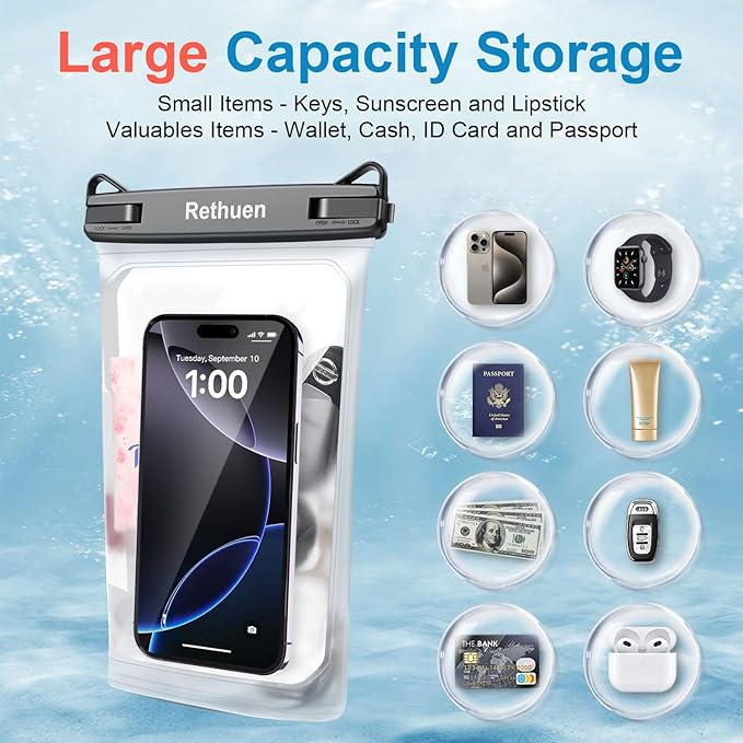 Large Floating Waterproof Phone Pouch, Float Water Proof Bag - Image 2