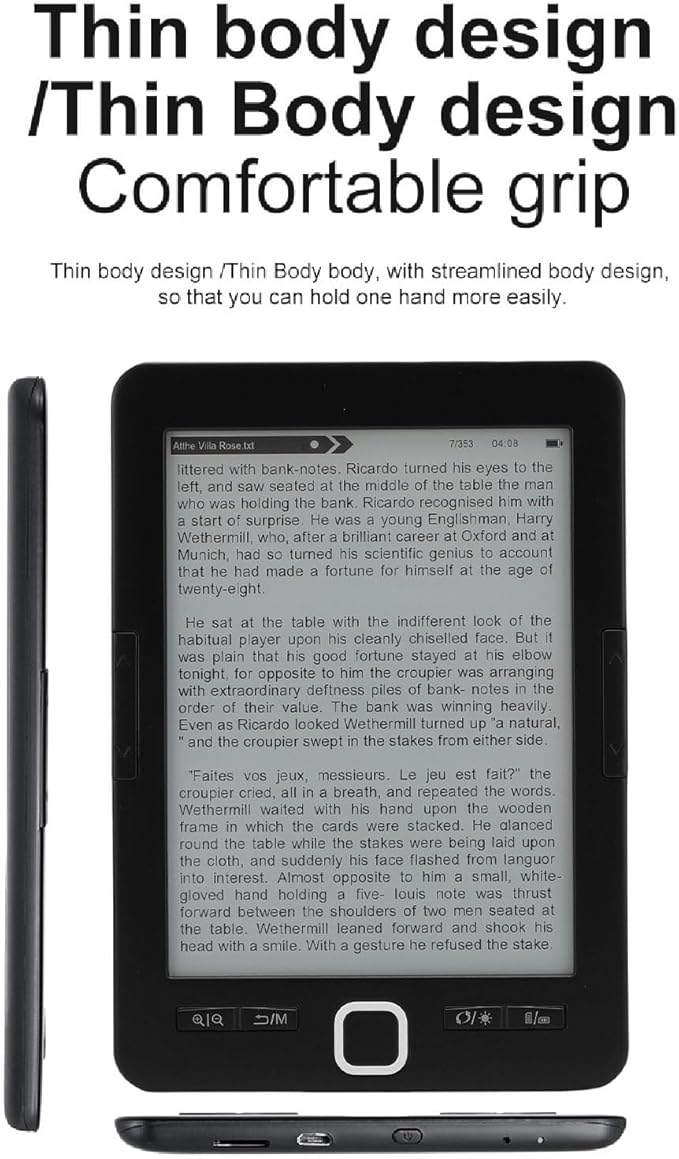 BK6033 Ebook Reader, 6in EInk Screen E Reader, Built in 8G Memory, Adjustable - Image 7