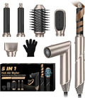 5 in 1 Blow Dryer Brush,Hair Dryer Brush with Detachable Air Styler,Negative Ionic Magic Hair Styler,Hot Air Brush for Women Volumizer,Straightener,Drying