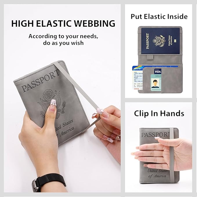 Melsbrinna Premium Leather Passport Holder Covers Case, Waterproof Rfid - Image 2