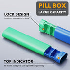 SpaceAid 2 Pack Pill Organizer Box 7 Day, Weekly Travel Pill Case Holder - Image 3