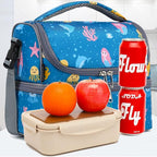 FlowFly Double Decker Cooler Insulated Lunch Bag Large Tote - Image 8