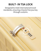 Expandable Top Opening 28 Inch Checked Luggage with Spinner Wheels (Cheese Yellow / 28-Inch Checked-Large)