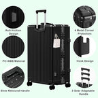 AnyZip Luggage PC+ABS Aluminum Frame Zipperless Checked Luggage Hard Shell - Image 4