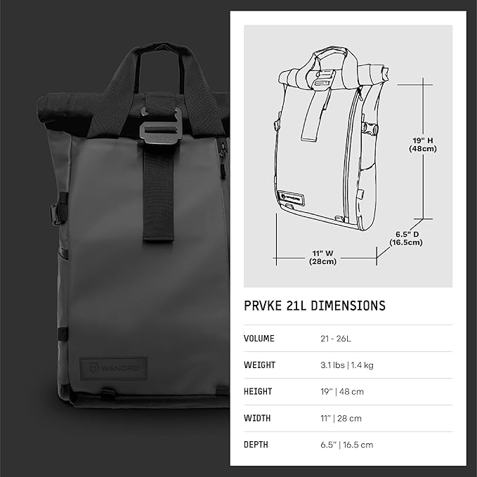 WANDRD PRVKE 21L, V3 Backpack: Weather-Resistant Travel & Camera Backpack - Image 9