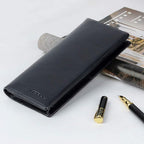 VISOUL Mens Leather Long Checkbook Bifold Wallets - Image 5